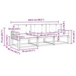 vidaXL Ensemble de canapés d'extérieur 3 pc Gris Naturel et Clair
