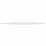 vidaXL Étagères d'angle 2 Pièces et supports chromés Verre Blanc 35x35 cm