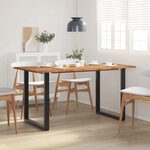 vidaXL Table de salle à manger 154x80x76 cm Bois d'acacia solide