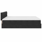 VidaXL Cadre de lit ottoman avec matelas noir 200x200cm velours