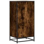 vidaXL Étagère à chaussures chêne fumé 48x38x97 5 cm bois d'ingénierie