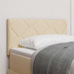 Tête de lit LED vidaXL Design Blocs de Diamant Crème 80 cm Tissu