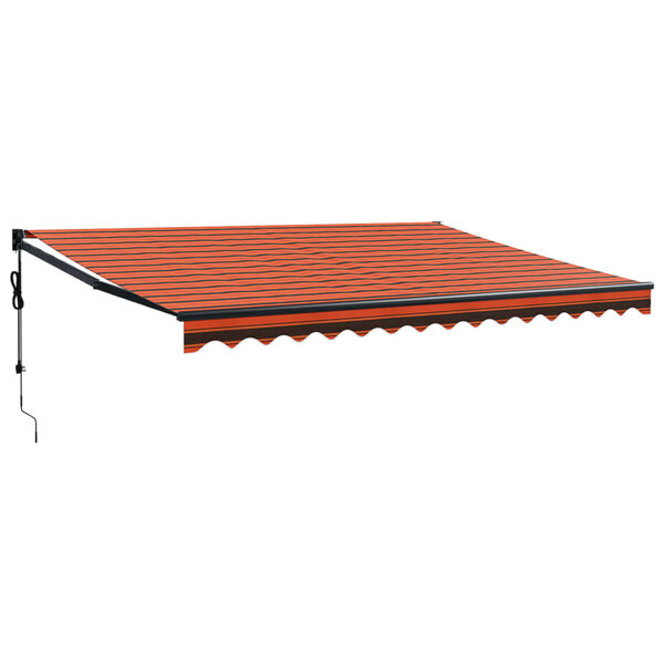 vidaXL Auvent rétractable automatique orange et marron 4x3 m