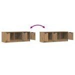vidaXL Meuble TV chêne artisanal 102x35x36 5 cm bois d'ingénierie