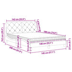 vidaXL Lit avec matelas vert foncé 140x190 cm velours