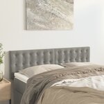 vidaXL Têtes de lit 2 Pièces Gris clair 72x5x78/88 cm Velours
