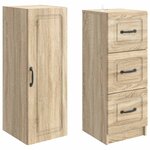 vidaXL Ensemble de Meubles 2 Pièces Chêne Sonoma 33 x 34 5 x 87 cm