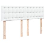vidaXL Sommier à lattes de lit avec matelas Blanc 160x200cm Similicuir