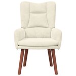 Fauteuil Relaxant en Velours Crème