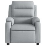 vidaXL Fauteuil inclinable de massage gris clair tissu