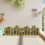 vidaXL Lit surélevé de jardin design de clôture bois de pin imprégné