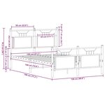 vidaXL Cadre de lit sans matelas chêne sonoma 137x190 cm