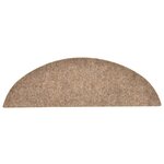 vidaXL Tapis d'escalier autocollants 15 Pièces Crème 56x17x3cm Aiguilleté