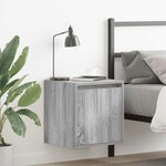 vidaXL Tables de chevet murales 2 Pièces sonoma gris 38x34x40 cm