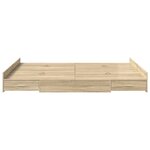 vidaXL Cadre de lit avec rangement Chêne sonoma 150 x 200 cm