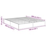 vidaXL Cadre de lit ottoman Gris Sonoma 193 x 120 x 25 cm