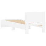 vidaXL Cadre de lit avec tête de lit Blanc Bois d'ingénierie