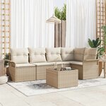 vidaXL Ensemble de canapé de jardin 6 Pièces 242.5 x 132.5 x 85 cm