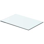 vidaXL Panneaux d'étagère 2 Pièces Verre Transparent 40 x 20 cm
