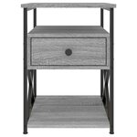 vidaXL Tables de chevet 2 Pièces sonoma gris 40x42x55cm bois d'ingénierie
