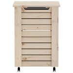 vidaXL Panier à linge et roulettes RANA 45x45x64 cm bois massif de pin