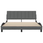 vidaXL Cadre de lit sans matelas gris foncé 160x200 cm tissu