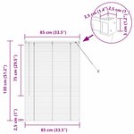 vidaXL Store de Fenêtre avec des rideaux Blanc Aluminium