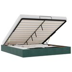 VidaXL Cadre de lit ottoman avec matelas vert foncé 180x200 cm velours