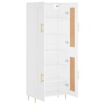 vidaXL Buffet haut Blanc 69 5x34x180 cm Bois d'ingénierie