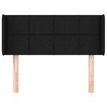 vidaXL Tête de lit avec oreilles Noir 103x16x78/88 cm Tissu