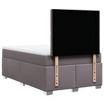 vidaXL Sommier à lattes de lit avec matelas Gris 120x200 cm Similicuir