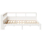vidaXL Lit bibliothèque sans matelas blanc 140x190 cm bois pin massif