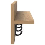 vidaXL Porte-manteau mural chêne artisanal 60 x 10.5 x 18 cm