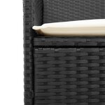 vidaXL Chaises de jardin coussins lot de 2 noir résine tressée et bois