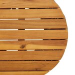 vidaXL Table d'appoint de jardin forme tambour beige rotin bois massif