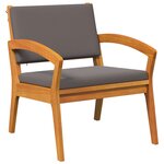 vidaXL Set Bistro 5 pièces avec coussins en bois massif d'acacia