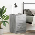 vidaXL Table de chevet Sonoma gris 38x35x56 cm Bois d'ingénierie
