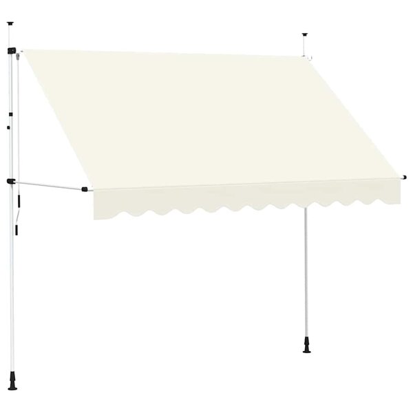 vidaXL Auvent manuel rétractable 300 cm Crème