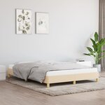 vidaXL Cadre de lit sans matelas crème 140x190 cm tissu