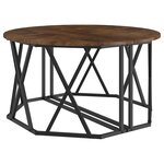 Table basse vidaXL en chêne fumé 80x80x42 cm en bois d'ingénierie