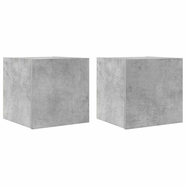 vidaXL Meubles TV muraux 2 Pièces Gris béton 30 5x30x30 cm