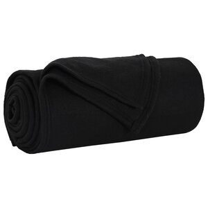vidaXL Couvertures à jeter 24 Pièces Noir 200 x 150 cm Toison