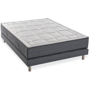 Sommier + matelas mousse ferme à mémoire de forme 5 zones 160 x 200 x 28 cm