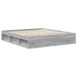 vidaXL Cadre de lit Gris Sonoma 180 x 200 cm Bois de pin massif