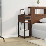 vidaXL Cabinet de chevet Chêne brun 41 x 28 x 76 cm Bois d'ingénierie