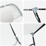 vidaXL Chaises longues pliantes 2 Pièces avec repose-tête crème Textilène