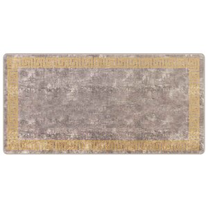 vidaXL Coureur de Tapis MARSA Gris 100 x 200 cm Polyester et PVC