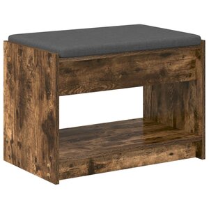 vidaXL Banc d'entrée Chêne Fumé 63 x 38 x 45 cm