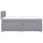 vidaXL Sommier à lattes de lit avec matelas Gris clair 120x200cm Tissu