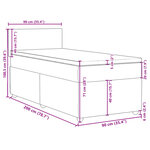 vidaXL Sommier à lattes de lit avec matelas Marron foncé 90x200 cm